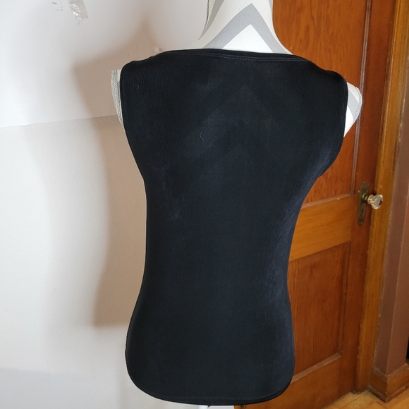 Chicos Travelers Black Slinky Tank Size 0 - Picture 3 of 6